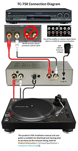 image for Technolink TC-750 Audiophile RIAA Phono Preamp, 85dB S/N, BLACK or SIL