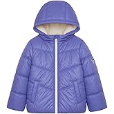 WeatherTamer Girls' Fleece-Lined Hooded Puffer Jacket