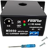 Current Sensing Relay AC Current Sensing Switch 0-30A Normally Open Current Sensor Monitoring Relay (M3050)
