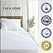 Papahome Classic Hypoallergenic Mattress Protector - Lab Tested Waterproof - Fitted Polyester Jersey Cover - Vinyl Free - 4 Different Colors Available (Twin, White)