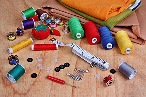 image for Paxcoo 30 Assorted Color Polyester Sewing Thread Spools 250 Yards Each