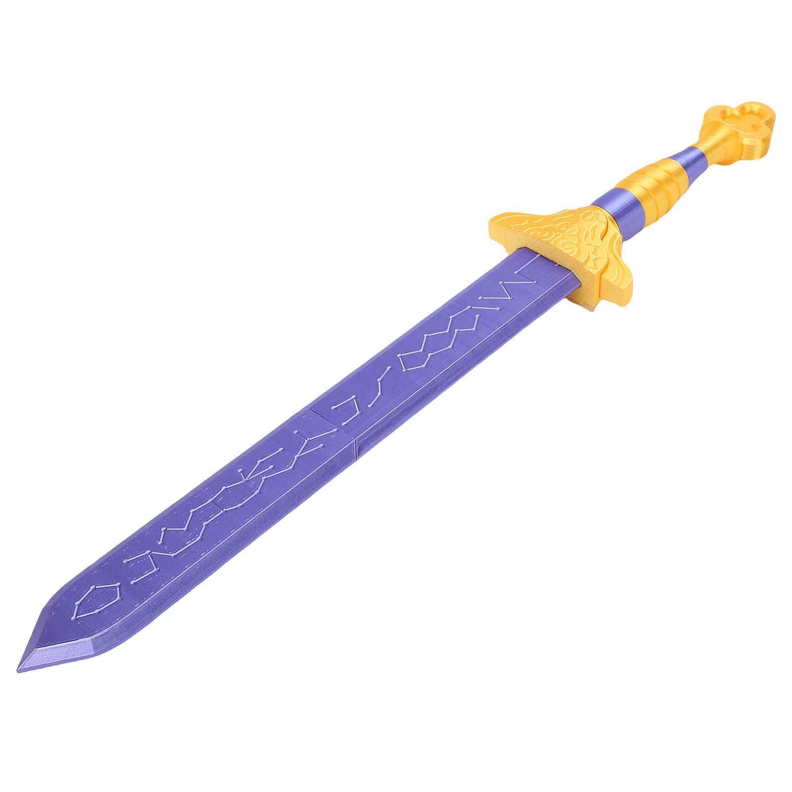 Gugxiom Rumi Sword Cosplay Prop Replica Rumi Costume Sword Cosplay,Fantasy Accessory,Halloween Costume, Festival Holiday Gifts Yellow Blue