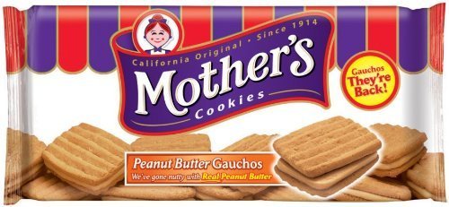 Mother's, Peanut Butter Gauchos Cookies, 14.8oz Bag (Pack of 4)
