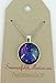 Summerfield Collection Silver-tone Hand-painted Glitter Glass Galaxy Pendant Necklace 20