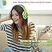 AUSDOM Lightweight Over-Ear Wired HiFi Stereo Headphones with Built-in Mic Comfortable Leather Earphones Noise Isolating Adjustable Deep Bass for iPhone iPod iPad Macbook MP3 Smartphones Laptop- Green