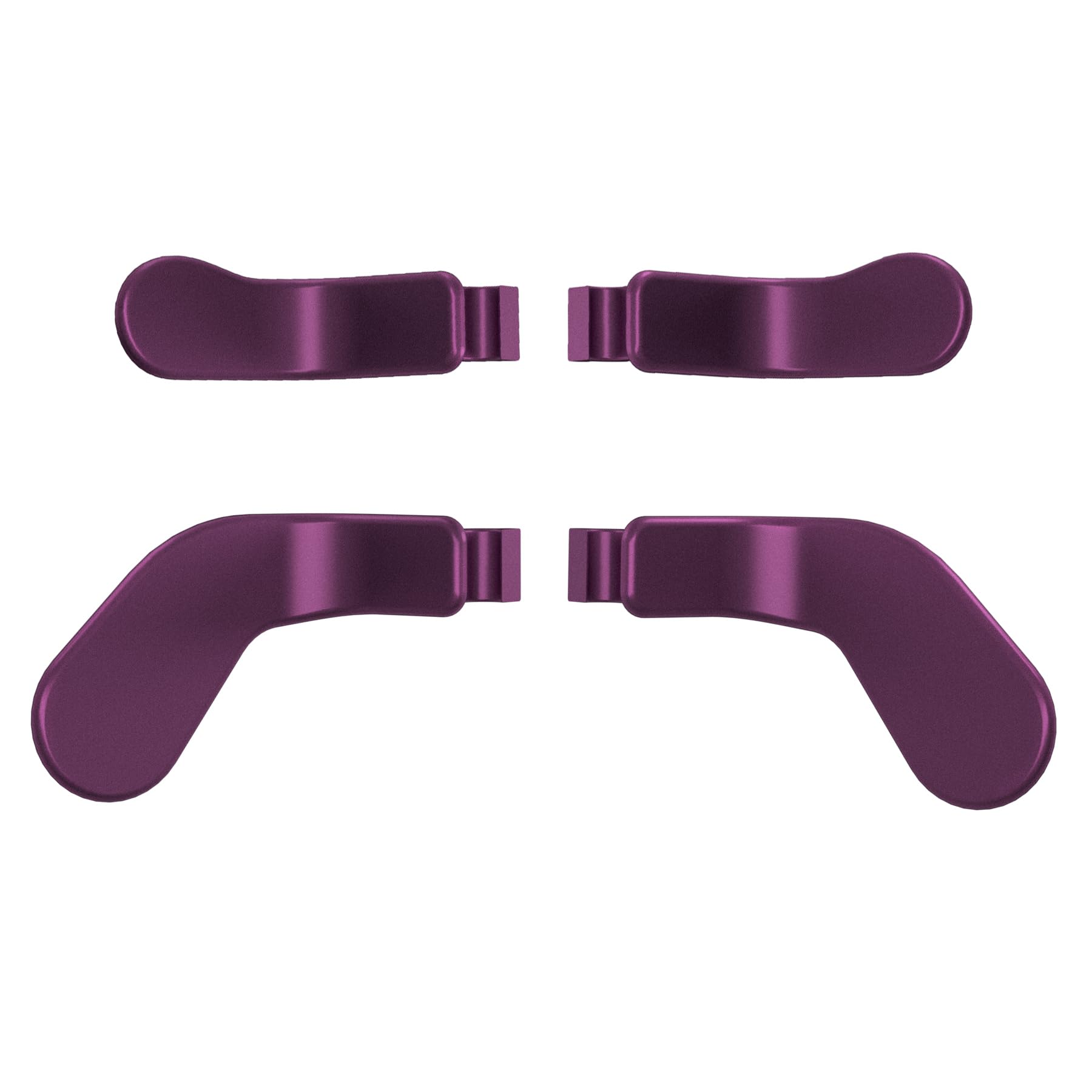 eXtremeRate 4 pcs Metallic Grape Stainless Steel Paddles, Replacement Interchangeable Hair Trigger Locks for Xbox One Elite, Xbox Elite Series 2 & Elite 2 Core Controller