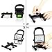 LED Work Light Vaincre 15W 24LED Outdoor Floodlight Camping Lights Portable, Built-in Rechargeable Lithium Batteries with USB Ports to charge Mobile Devices Black