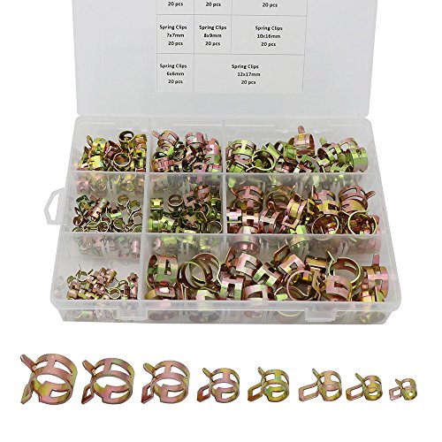 160 Pcs Spring Clips Fuel Line Hose Clips Water Pipe Air Tube Silicone Vacuum Hose Clamp Fastener