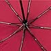 Oak Leaf Windproof Automatic Compact Rain Travel Umbrella,Lightweight,Portable,Auto Open and Close,Red