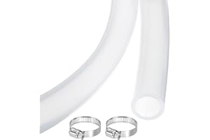 MECCANIXITY 3ft Clear Silicone Rubber Tubing 1" ID 1 1/8" OD Plastic Tube Flexible Air Hose for Brewing, Wine Making, Pump Si
