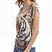 GBSELL Women Summer Fashion Animal Print Short Sleeve Casual T Shirt Tops Blouse (L, tiger)