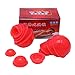 SCASTOE 12Pcs Silicone Medical Vacuum Cups Massager Cupping Therapy Anti Cellulite New (Red)
