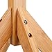 LANGRIA Free Standing Bamboo Tree-Shaped Display Coat Rack Stand with 4 Tiers 8 Hooks Solid Feet Suits Hallway Room Home Office, Clothes Organizer for Clothes Scarves Hats (Bamboo Natural Color)