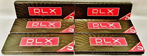 6 Packs DLX Deluxe Sugar Gummed 1 1/4 Rolling Papers 50 Per Pk Magnetic Closure