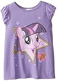 My Little Pony Little Girls' Short Sleeve T-Shirt Shirts, Purple, 5/6