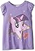 My Little Pony Little Girls' Short Sleeve T-Shirt Shirts, Purple, 5/6