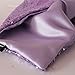 AMAZLINEN(TM Decorative Glitzy Sequin & Comfy Satin Solid Throw Pillow Cover 18 Inch Square Pillow Case, Hidden Zipper Design, 1 Cover Pack Only(Lavender)