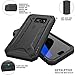 Poetic Galaxy S7 Case, Revolution Series [Premium Rugged][Shock Absorption & Dust Resistant] Complete Protection Hybrid Case w/Built-in Screen Protector for Samsung Galaxy S7 (2016) Black