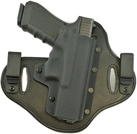 Hidden Hybrid Holsters, Sig Sauer P229 - Black Kydex/ Black Leather- RH Draw
