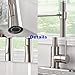 VAPSINT Modern Commercial Lead-Free Pull Down Sprayer Spring Brushed Nickel Kitchen Faucet, Single Handle Kitchen Sink Faucets with Deck Plate