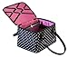 Creative Options 700-361 Crafter's Tapered Tote, Black with White Dots and Magenta Interior