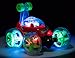 Top Race Remote Control Car Cyclone Twister RC Stunt Car with LED Lights and Music - RED - 27Mhz