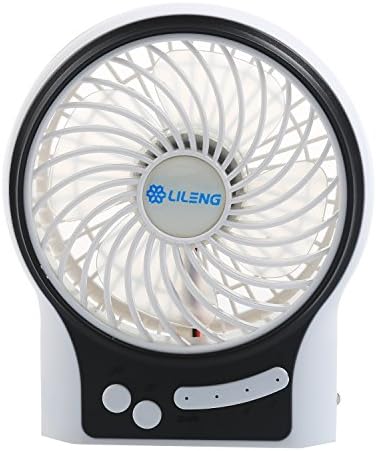 FunCase Portable USB Table Desk Mini Cooling Fan Personal Rechargeable Fan for Home Office and Outdoor Activities (White)