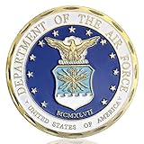 Air Force Military Challenge Coin USAF Core Values Veteran Airman Commemorative Coin