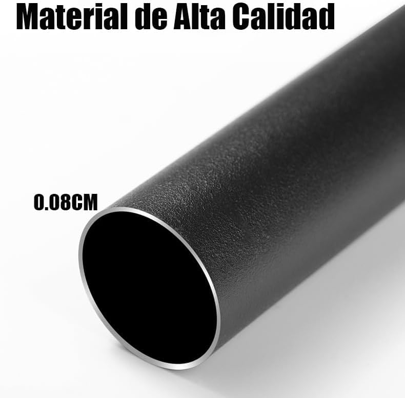 Barra de Cortina Baño LUANMA, Tubo Cortina Ducha (70-110CM), Negro, Acero Inoxidable 304, Montaje Pared, Sin Perforación, Extensible