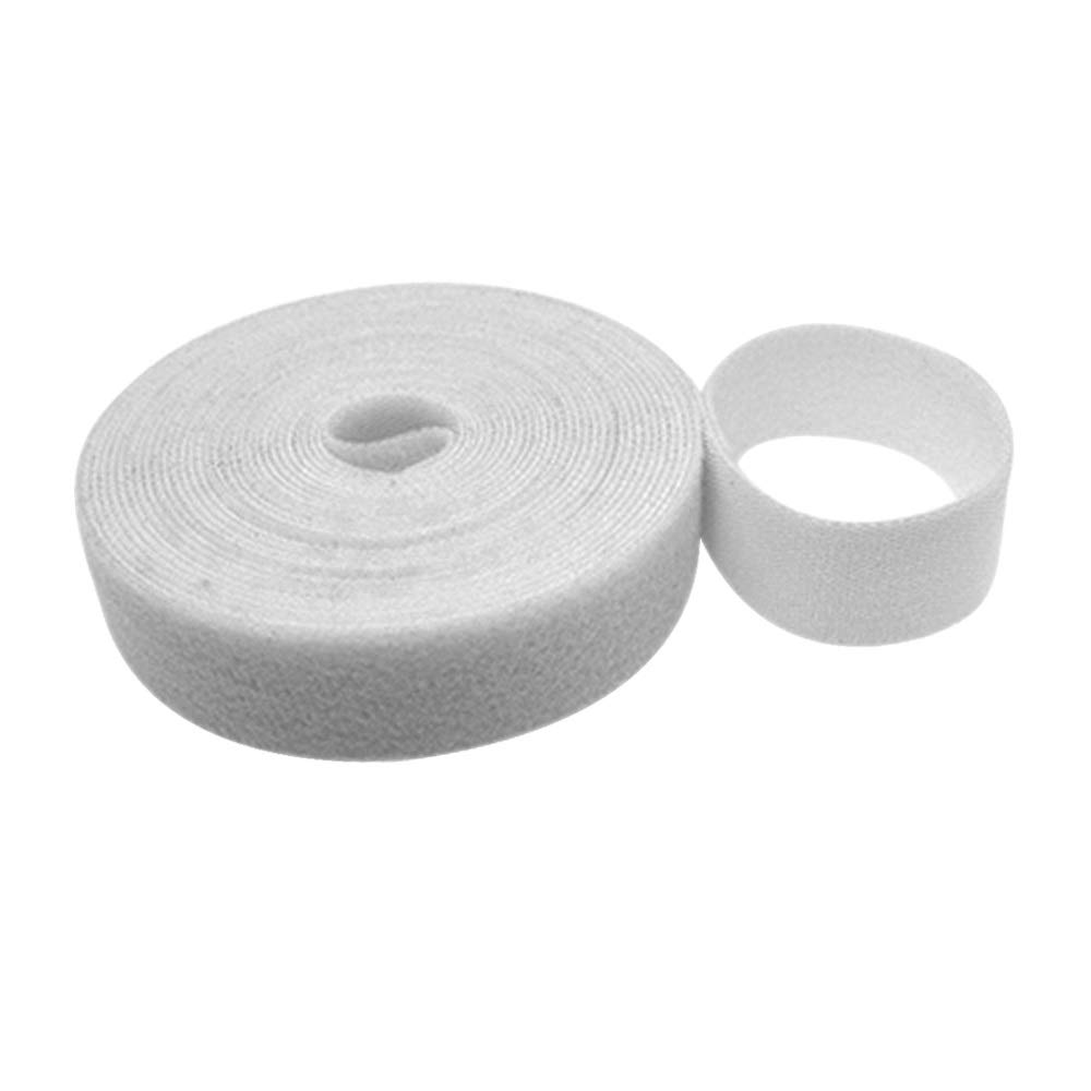 YOFASEN 3PCS Cable Straps - 5 Meter Reusable Self-Adhesive Grey Tidy Wrap Hook & Loop Cable Ties Width:1cm/1.5cm/2cm