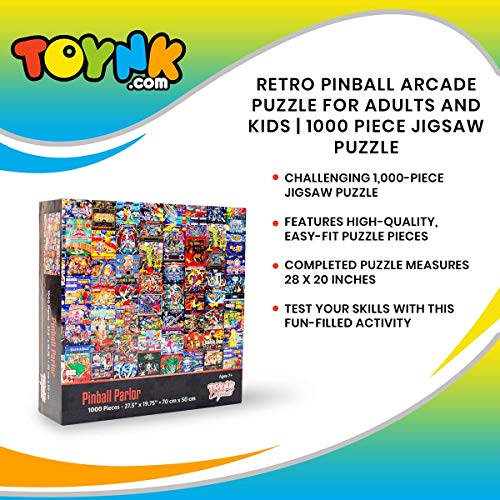 Pinball Parlor Retro Arcade Puzzle for Adults and Kids 1000 Piece