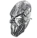 Mick Thomson Face Mask, Halloween Latex Creepy Heavy Metal Silver Decorate Masks, Masquerade and Costume Party Scary Prop