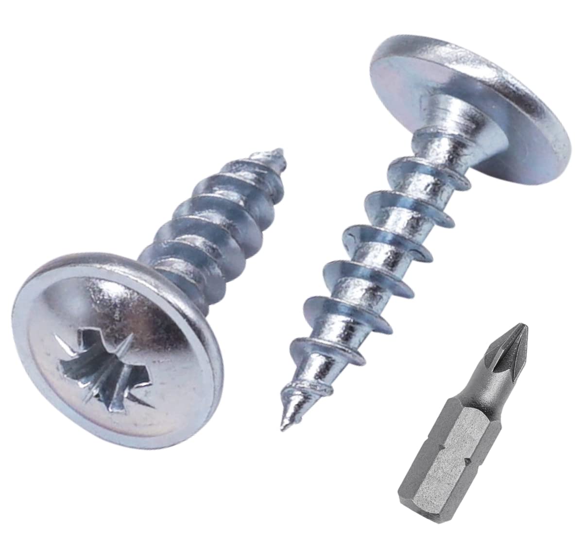 (Pack of 350 pcs) Zinc Plated Steel 5.0 x 16 mm Wood Screws, Metal Screws, Modified Truss Head, Self Tapping (350, 5.0 x 16 mm)