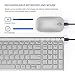 Seenda Ultra Slim Low Profile Rechargeable Wireless Keyboard and Mouse Combo with Number Pad for Windows Devices, Silver