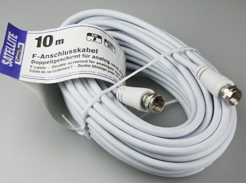 Skymaster FKK10 Connection Cable F Male/Coaxial Cable 10 m White