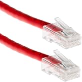 CablesAndKits Cat6 Ethernet Patch Cable 1 ft Red, Non-Booted UTP, 10Gbps | 550MHz RJ45 Network Cable with 24 AWG Pure Copper and PVC CM Jacket