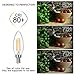 SHINE HAI Candelabra LED Filament Bulbs 40W Equivalent, 2700K Warm White Chandelier B11 LED Bulb E12 Base Non-dimmable Decorative Candle Light Bulb, Pack of 6