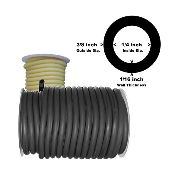 50-Feet-Black-or-Amber-Rubber-Latex-Tubing-38OD-14ID-Select-Color-804R