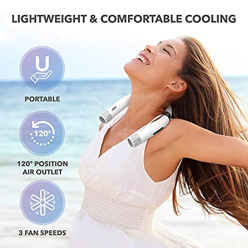 Blast Auxiliary Portable Neck Fan Wearable Personal Cooling Device
