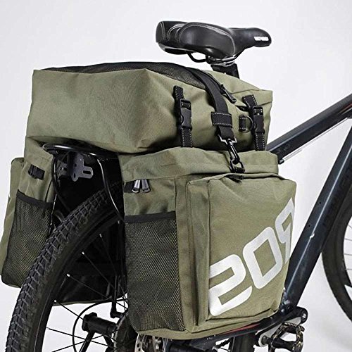 COTEetCI Mountain Bike Bag 3 in 1 Bicycle Pannier Rear Rack Seat Bag/Large Trunk Bicycle Carrier Bag,2 Side Bags + 1 Top Bag