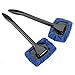 WINOMO 2pcs Car Windshield Cleaner Brush Auto Window Glass Cleaning Brush Tools with Long Handle (Blue)
