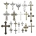 iloveDIYbeads 20pcs Mixed Cross Charms Pendants Beads Charms Pendants for Crafting, Jewelry Findings Making Accessory For DIY Necklace Bracelet Craft Supplies (M023)