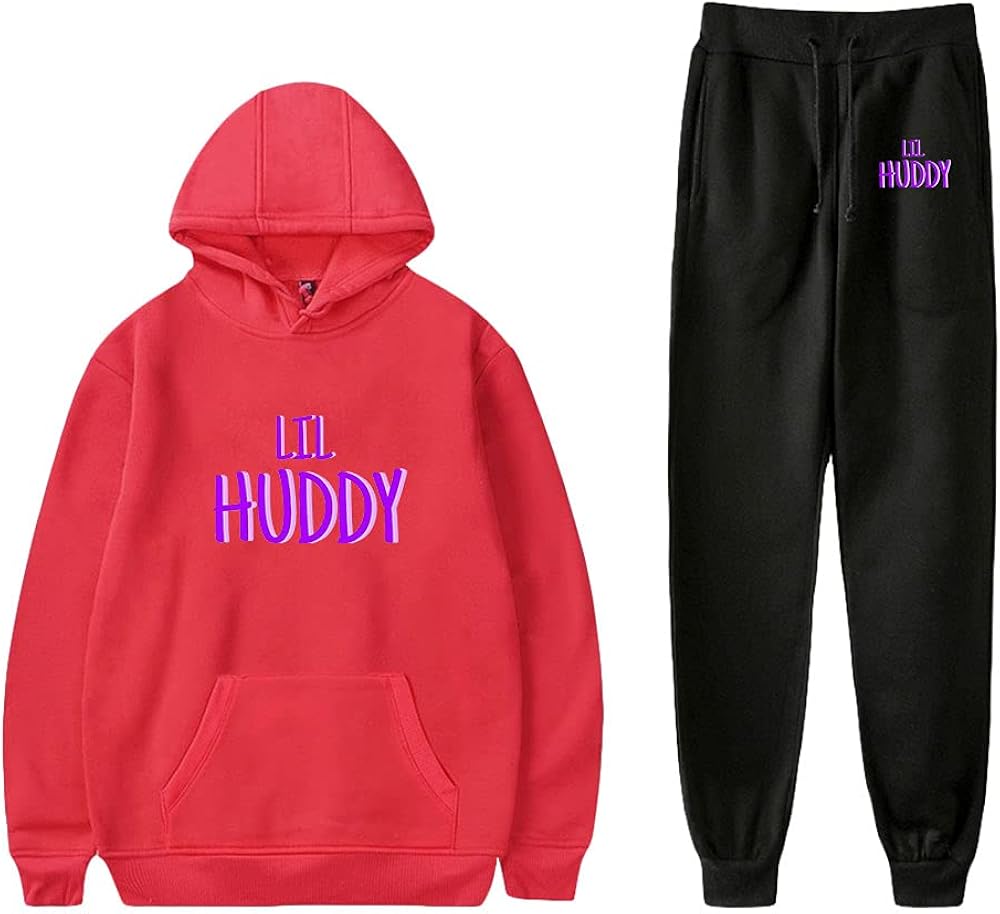 Unizka Lil Huddy Hoodies Sets Singering Hoodies Pants Hip Hop ...