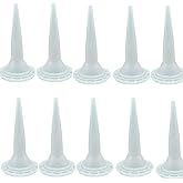 Sausage Caulk Gun Nozzle Tips, 10Pcs Reusable Applicator for Caulking Gun | Fits Standard Sausage Caulk Guns Install Epoxy Piston Caulk Sealing Home Repair Construction DIY Proj Reusable Plastic 10pc