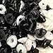 JETEHO Set of 100 Black Plastic D-Type Animal Safety Nose with Washers for Bear, Doll, Puppet, Plush Animal Making and Craft (20mm)