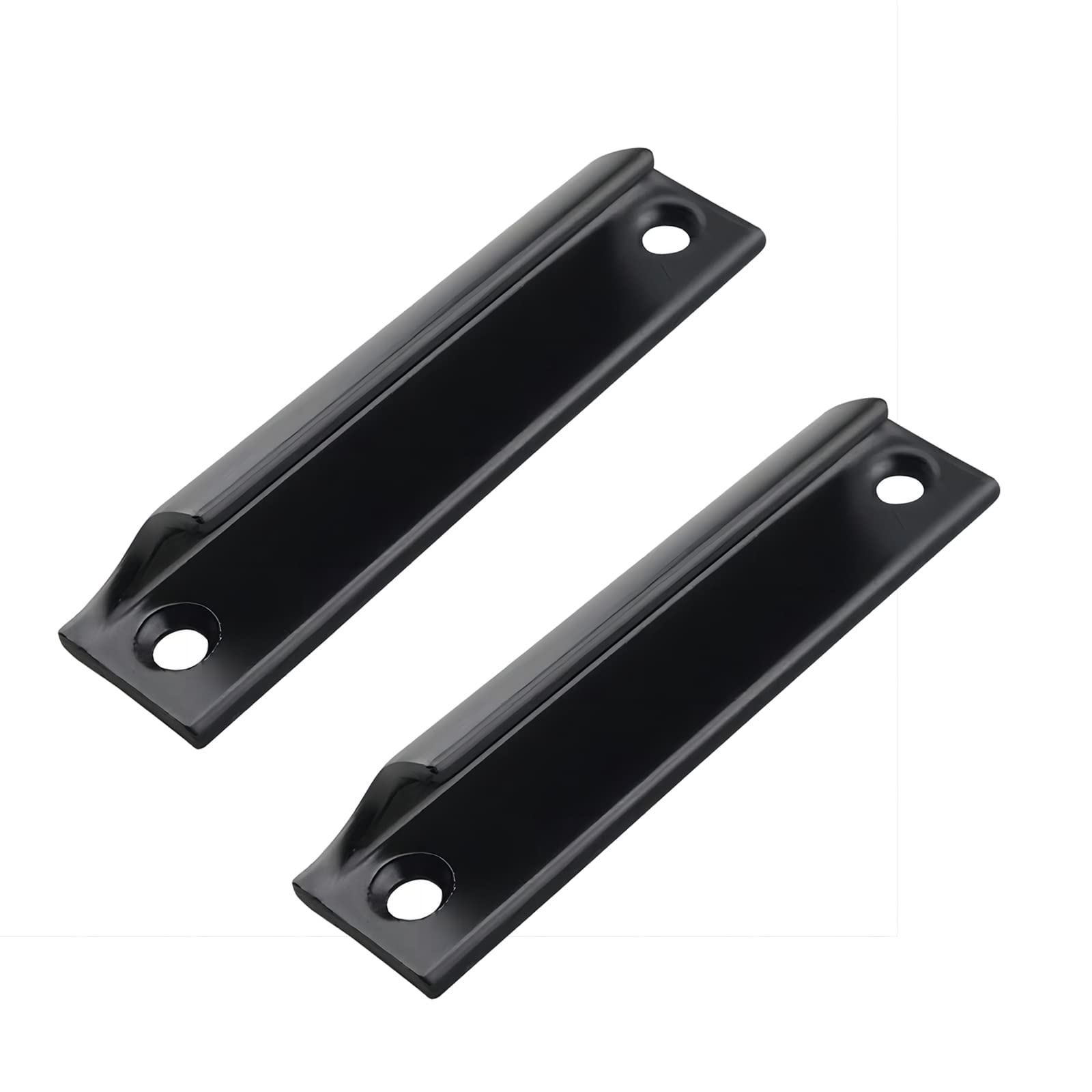 Skyzone Two Piece Sliding Door Handles, Black Cabinet Handles 90mm, Aluminum Drawer Pulls for Home Kitchen Doors, Balcony Doors, Sliding Doors, Modern Concealed Drawer Pulls