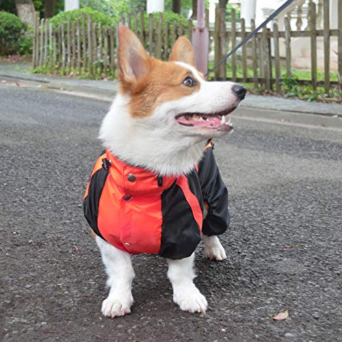 Lovelonglong Welsh Dog Hooded Raincoat, Dachshund Rain Jacket