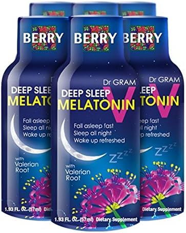 Melatonin V, Liquid Sleep Aid, 10 proven synergistic ingredients to reduce stress and promote deep sleep, (contains MVP) 2 Ounce, 6-pack by Gram Supplements