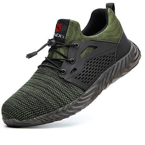 Steel Toe Shoes Women Lightweight Puncture Proof Composite Work Shoes Breathable Indestructible Working Shoes for Tennis Construction Industrial SUADEX Steel Toe Sneakers for Men
