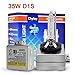 Chylay D1S/D1C 5000K Bright White 35W Xenon HID Headlight Replacement Bulb with Metal Stents Base for 12V Car Head Lights (Pack of 2), 2 Years Warranty